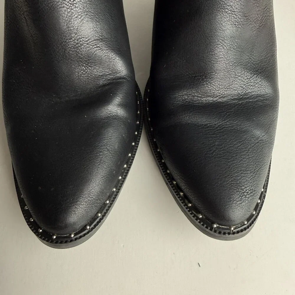 Universal Thread Target Pointed Toe Faux Leather Boots Studded Size 7 Western